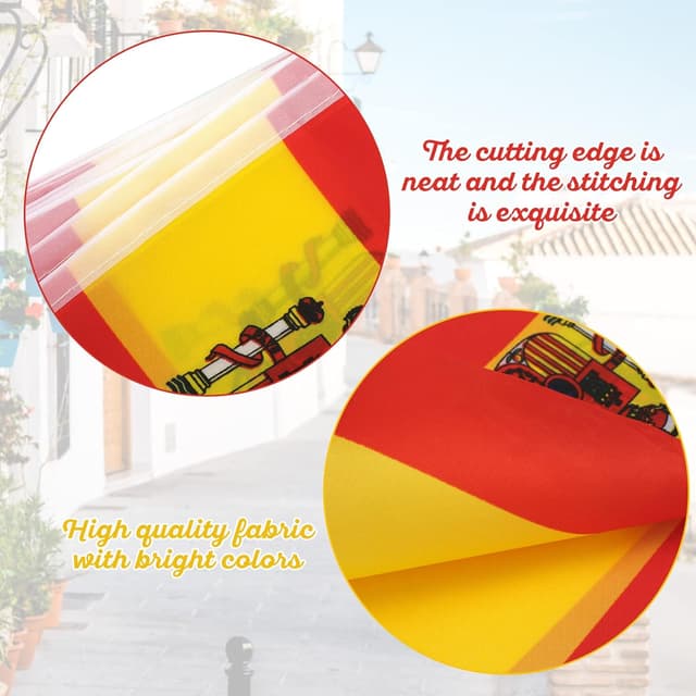 Detalle de jijAcraft Spanien-Fahnenkette (11 m) mit 40 doppelseitigen Flaggen, 14 x 21 cm