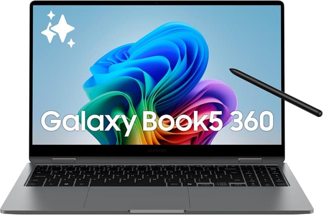 Detalle de Samsung Galaxy Book5 360 15,6" Copilot+PC (2-en-1 convertible) – Core Ultra 7, 16 Go RAM, 1 To, clavier AZERTY FR