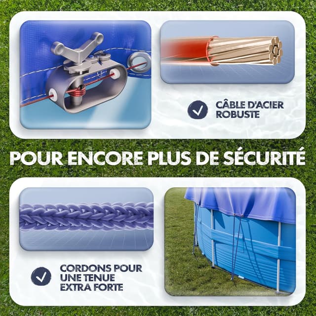 Thumbnail 5 de LAINFELD bâche piscine 420 cm bleu/noir