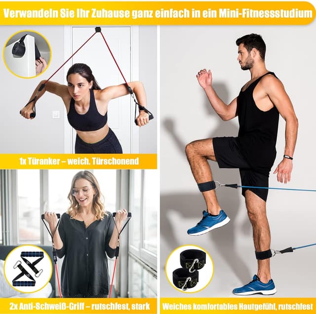 Thumbnail 4 de Resistance Bands Set 5 Stufen 150 lbs đ