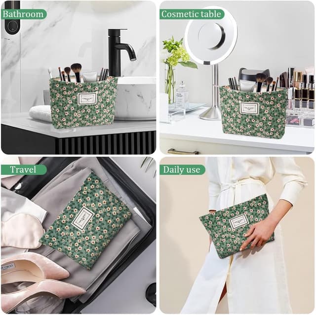 Thumbnail 5 de Aucuu Neceser Maquillaje Floral Mujer 🌺 Bolsas de Viaje Multifuncional