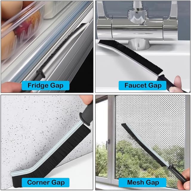 Detalle de OTOP0 10-teilges Spalt-Reinigungsbürsten-Set mit harten Borsten für Küche, Bad & Fugen