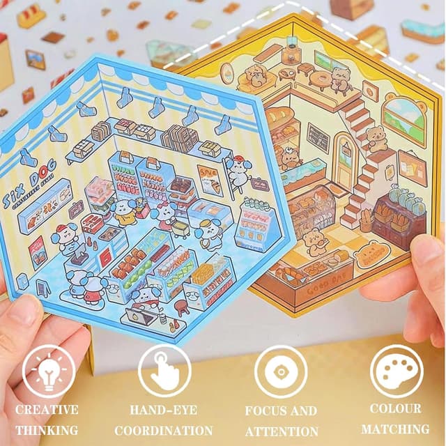 Thumbnail 5 de Afufu Pegatinas 3D Casa 20 piezas