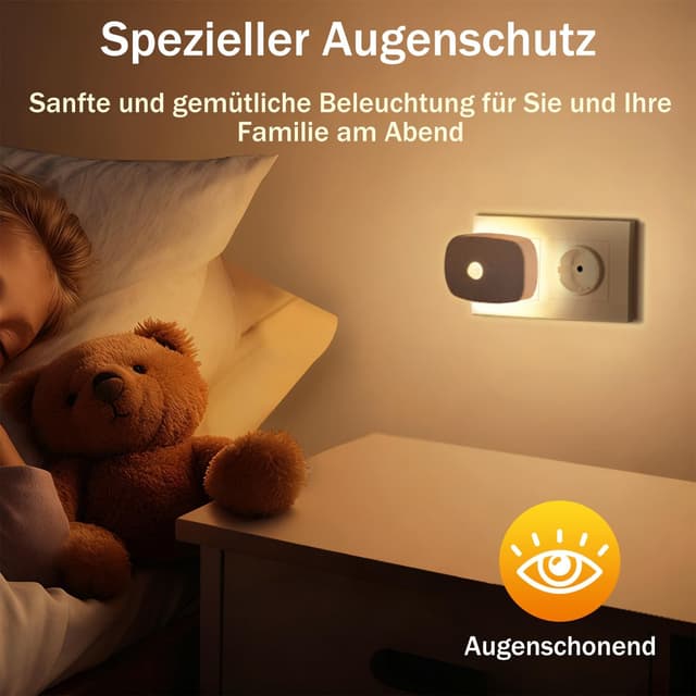 Detalle de YzzYzz LED Nachtlicht Steckdose 2 Stück