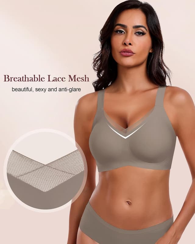 Detalle 2 de HORISUN Damen Ohne Bügel BH 70C–95DD 🎀