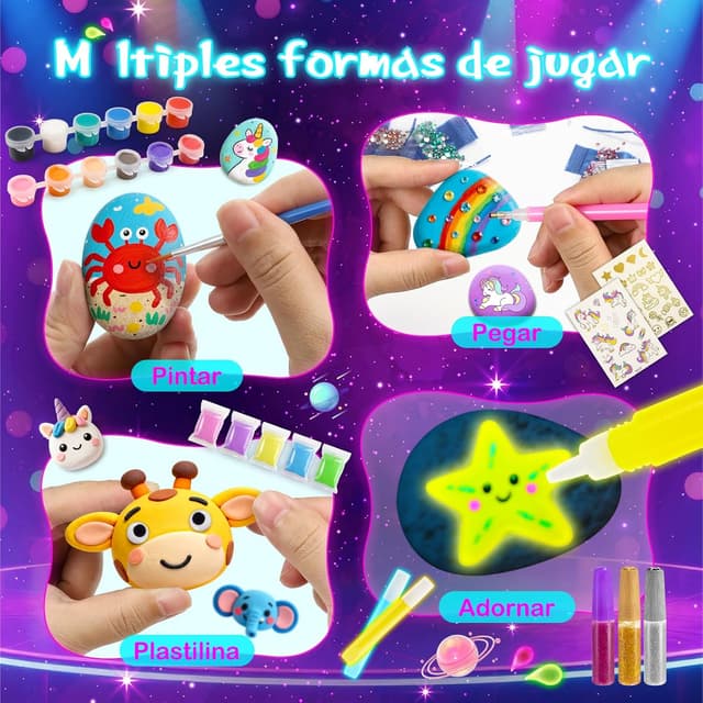 Detalle de Unicornios para niñas piedras para pintar