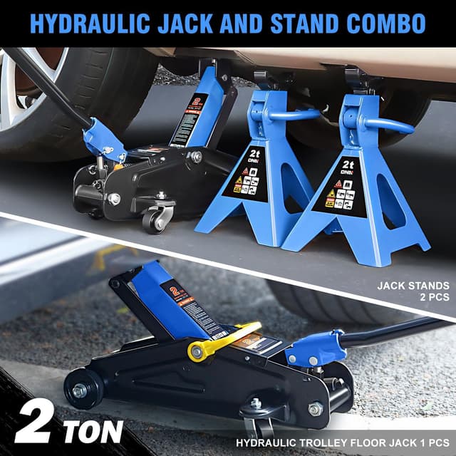 Detalle de DNA Motoring 2 Ton Jack and Stands Kit