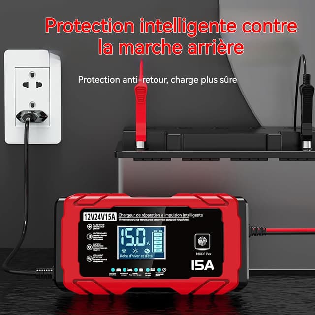 Detalle 1 de TEKXDD chargeur batterie 15 A 12V/24V