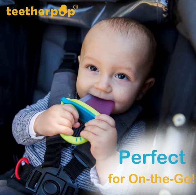Detalle 2 de Teetherpop Fillable Freezable Teethers (Breastmilk Teether Feeder Pacifier) - BlueLime