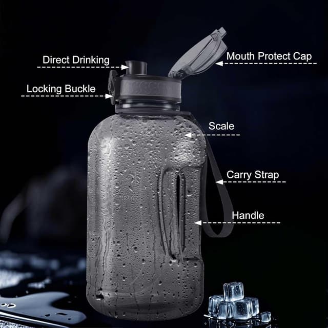 Detalle 1 de 2 L leakproof time marker water bottle