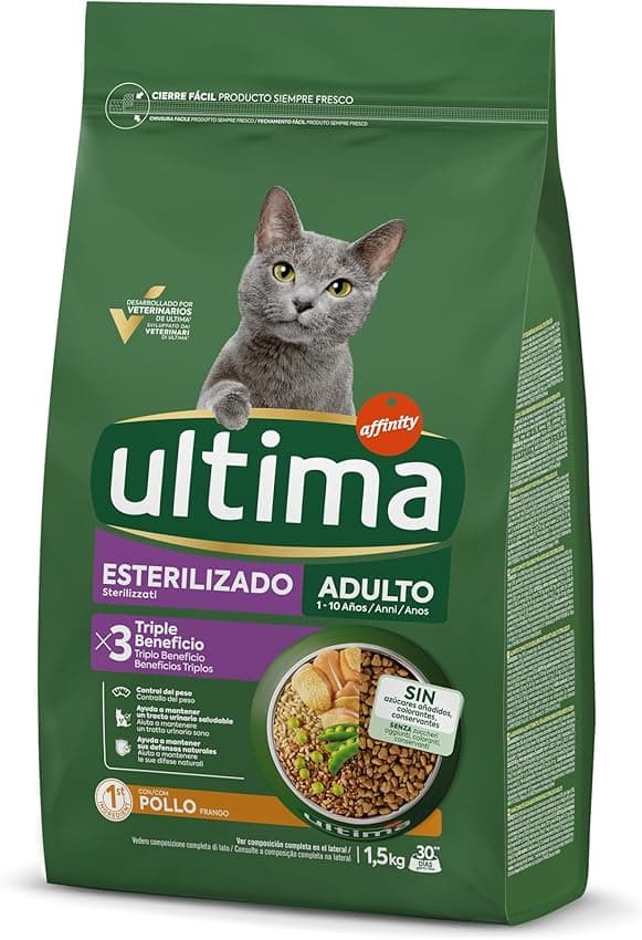 Detalle 2 de Ultima Esterilizado Adult Pollo 4 kg 🐱