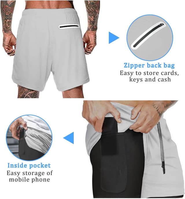 Thumbnail 5 de Aisprts Pantaloncini Palestra Uomo 2in1