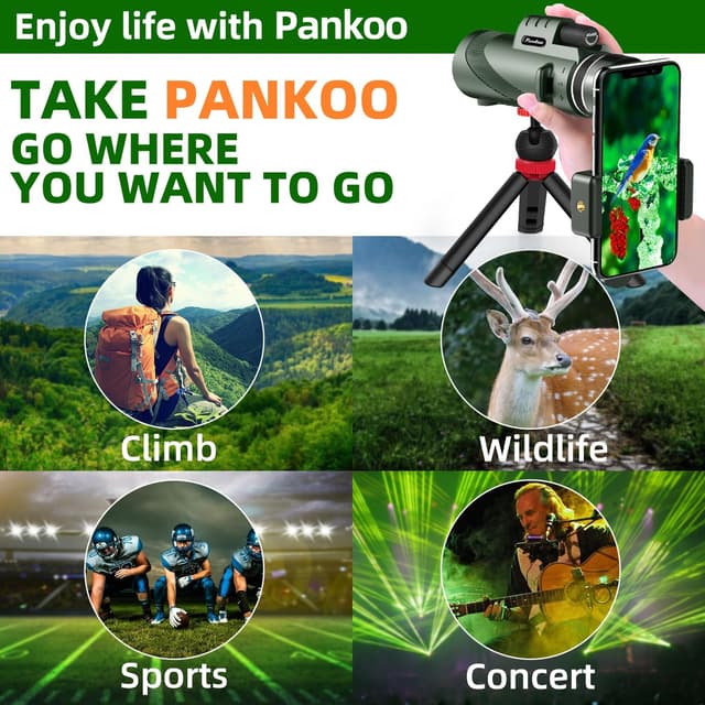 Thumbnail 4 de Pankoo 40x60 HD monocular for birdwatching