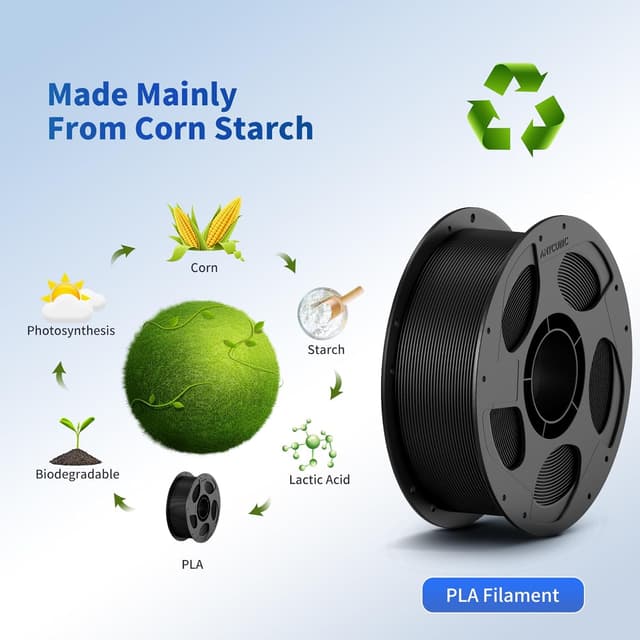 Detalle 2 de Anycubic PLA Filament 1.75mm (Black/White) – Intelligent RFID Identification, 2 Pack 1kg