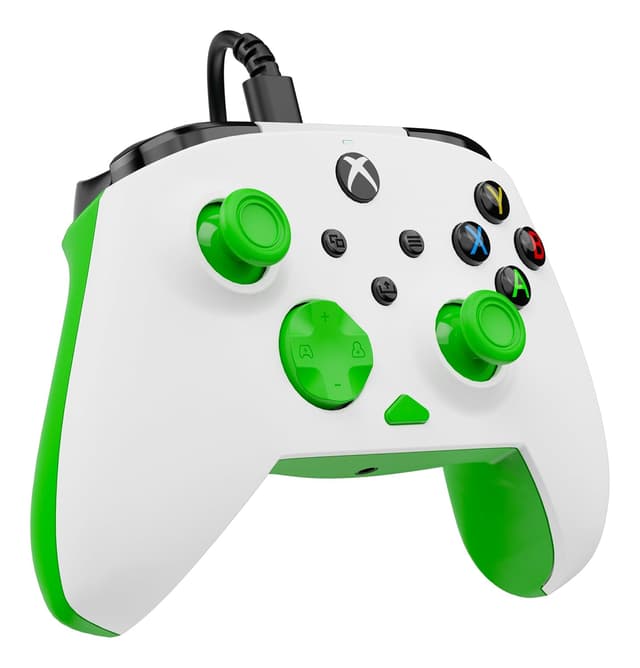 Detalle de Turtle Beach Rematch Core Wired Gaming Controller (Weiß/Grün) – offiziell lizenziert für Xbox Series X|S, Xbox One & Windows-PCs