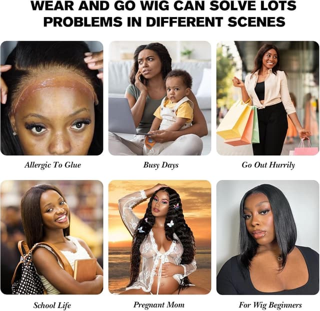 Thumbnail 6 de Perruque bob lace glueless 12 pouces