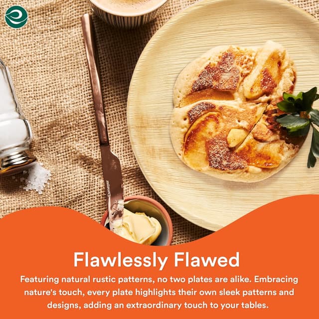 Detalle 1 de ECO SOUL palm leaf plates 10 inch round