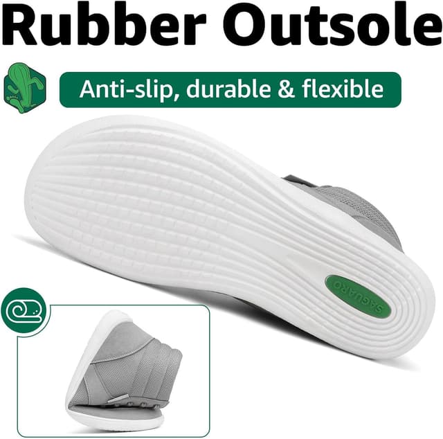 Detalle 2 de Saguaro Unisex Barfußschuhe High-Top mit breiter Zehenbox & Zero-Drop Sohle (Gr. 36–48)