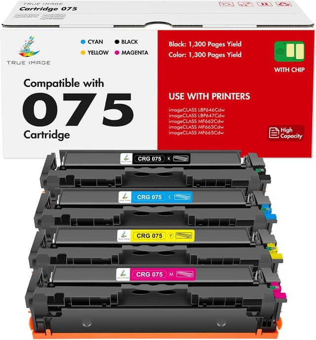 Detalle de TRUE IMAGE 075 075H Toner Set for Canon Color ImageCLASS