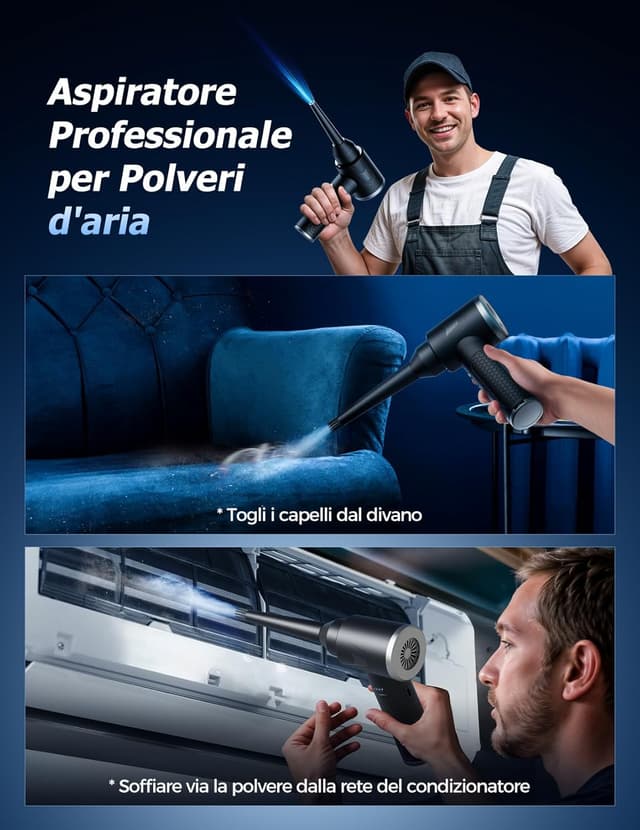 Thumbnail 6 de Aria Compressa Elettrico 3 Velocità LED 100000 RPM