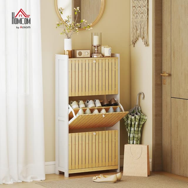 Thumbnail 1 de HOMCOM Meuble à Chaussures 18 Paires 60x24x118cm