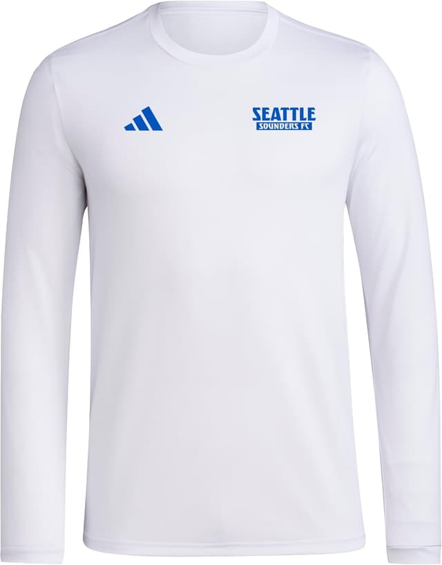 Detalle de adidas Men’s Seattle Sounders FC Pre-Game Long Sleeve T-Shirt (Official MLS Licensed)