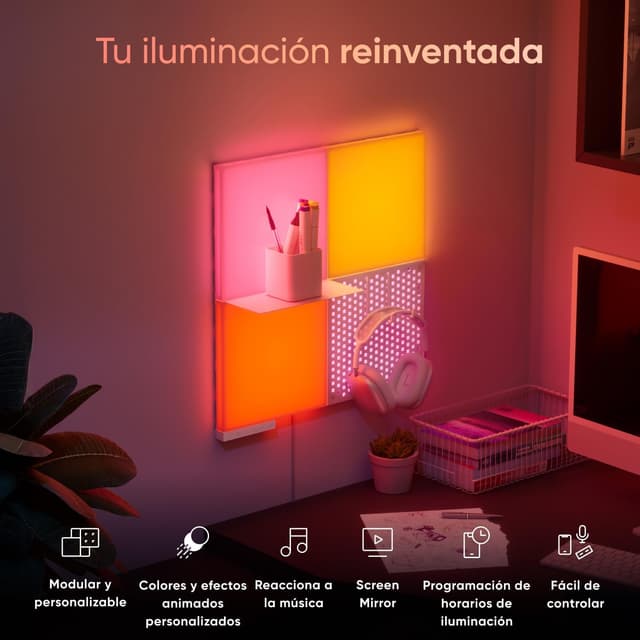 Thumbnail 1 de Nanoleaf Blocks Pegboard Add-On Kit - Blanco 🖼