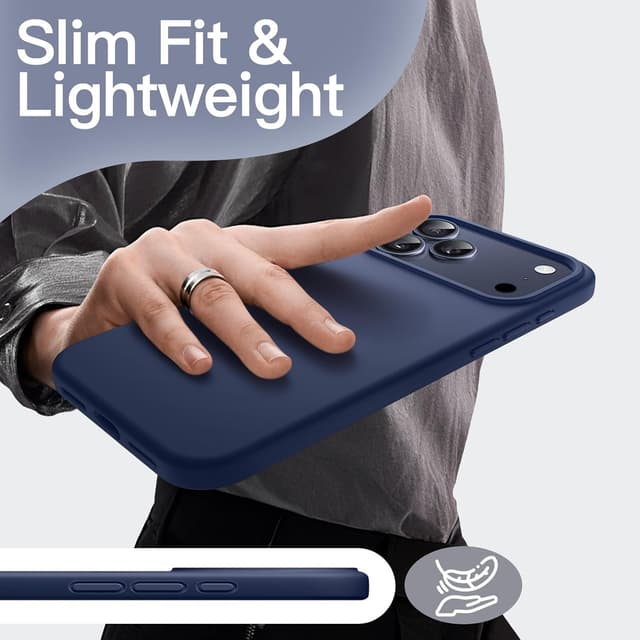 Thumbnail 6 de JetTech coque silicone liquide pour iPhone 17 Pro (6,3 pouces) – protection intégrale douce et anti-rayures, bleu foncé