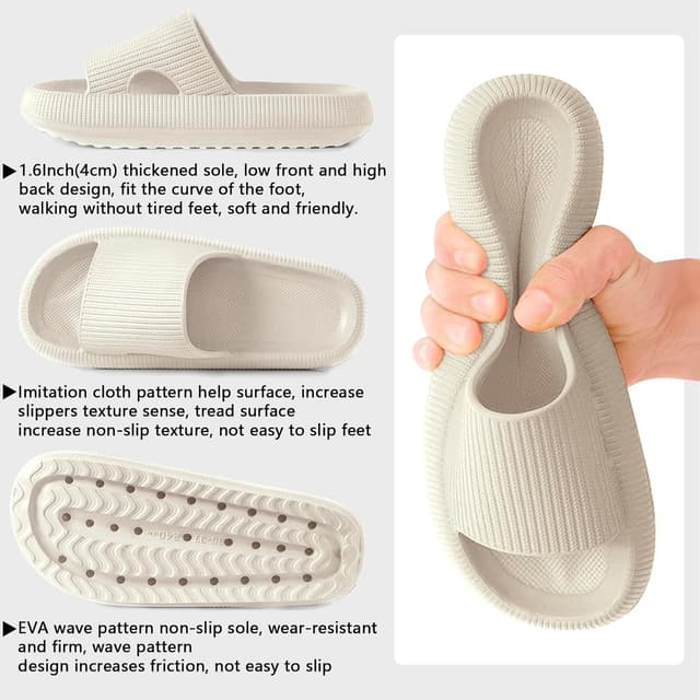 Detalle 1 de HEOAARG Chaussons pantoufles 4 cm