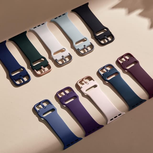 Thumbnail 6 de Adepoy 2-Pack Soft Silicone Sport Watch Bands (compatible Apple Watch 38–49mm)