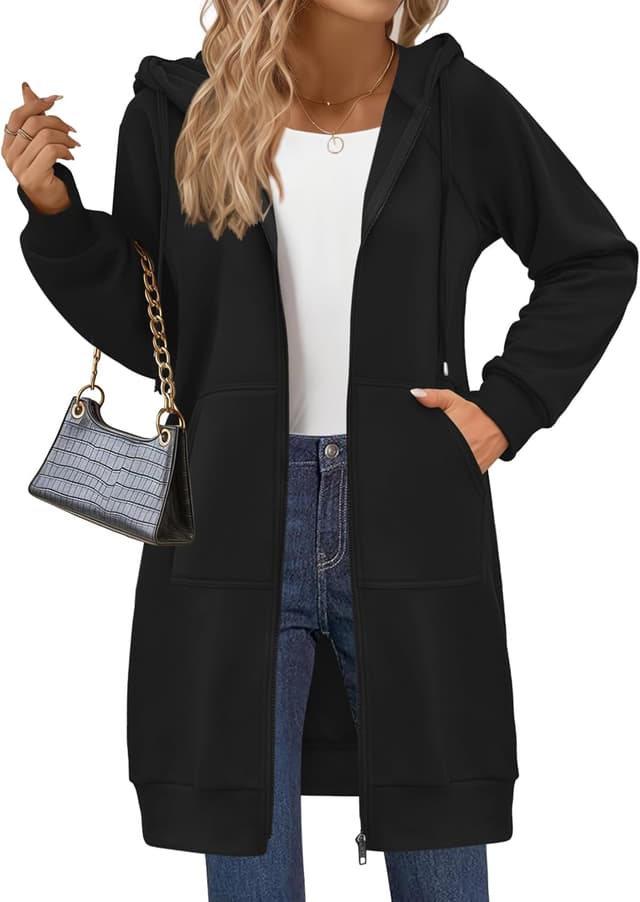 Thumbnail 1 de Zeagoo 2025 Oversized Zip-Up Long Hoodie with Pocket