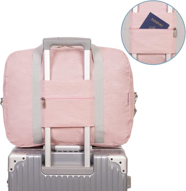 Detalle de Narwey Easyjet cabin bag underseat foldable travel duffel holdall tote 30L (Pink) 45x36x20cm