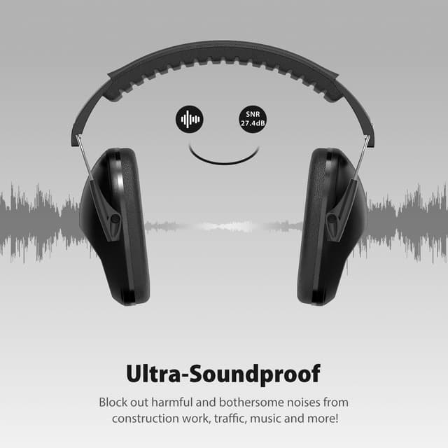 Detalle 2 de Dr.meter Gehörschutz für Kinder – Lärmschutz-Kopfhörer mit SNR 27 dB, faltbar für Konzert, Reisen & Alltag