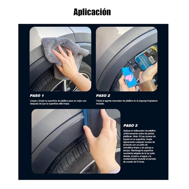 Detalle 2 de Enerfero Restaurador de Plásticos Coche 180 ml