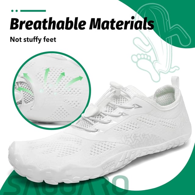 Detalle de SAGUARO Unisex Barfußschuhe – leichte, flexible Traillaufschuhe für Outdoor & Indoor
