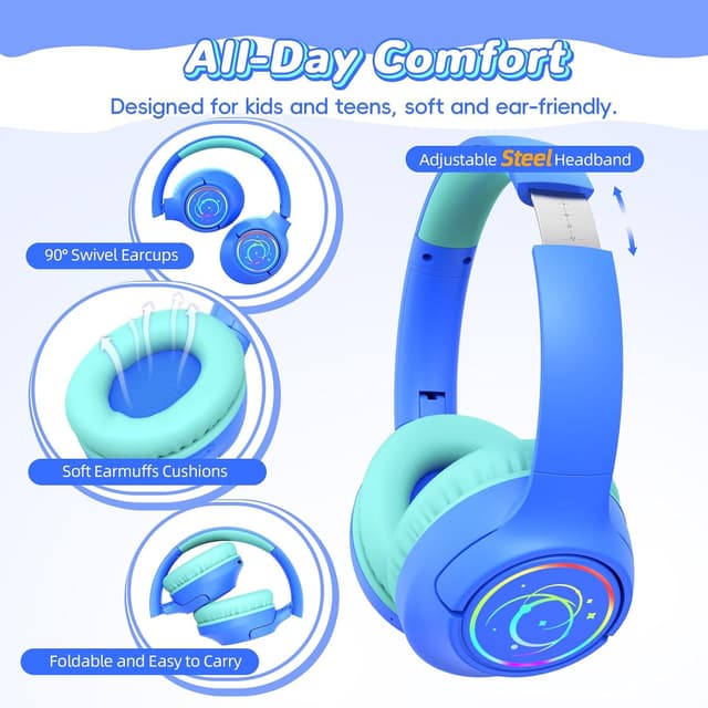 Thumbnail 4 de Kids Bluetooth Headphones 85H Playtime