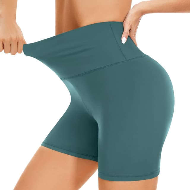 Thumbnail 6 de BLONGW high-waisted cycling shorts for women with tummy control – black gym & running biker shorts