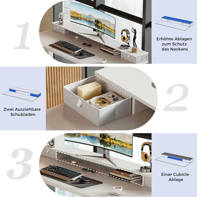 Thumbnail 4 de Agilestic Höhenverstellbarer Schreibtisch 100×60