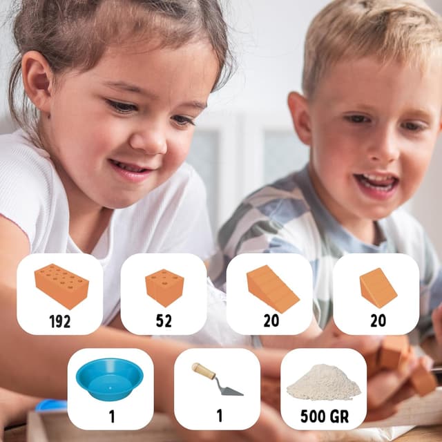 Detalle 2 de teifoc 1500 Steinbaukasten XXL Bastelset 🧱