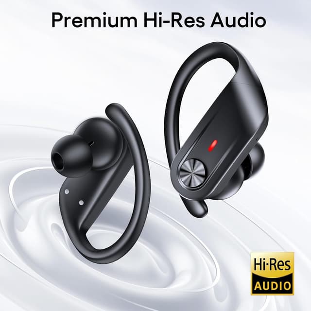 Detalle de Hybrid Active Noise Cancelling Wireless Ear Buds with Transparency Mode, 80 Hrs Playtime, Bluetooth 5.4 & Earhooks