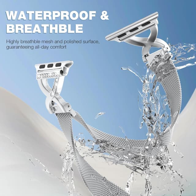 Detalle de Slim Milanese Loop Watch strap 16mm mesh