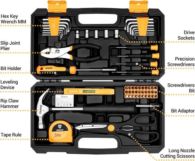Thumbnail 1 de DEKO Tool Kit Set 62-piece toolbox