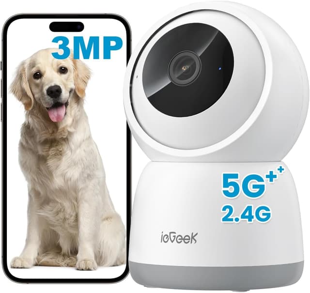 Detalle de ieGeek 3MP 2K Indoor PTZ Camera 360°