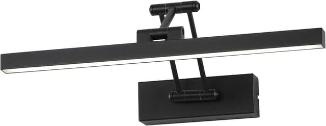 Detalle de Pasoar LED Spiegellampe fürs Badezimmer 40 cm, drehbar & klappbar, IP44, 12 W, Cool White 5.500 K, schwarz