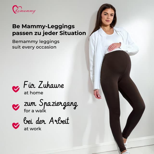 Thumbnail 4 de Lange Umstandsleggings aus Baumwolle