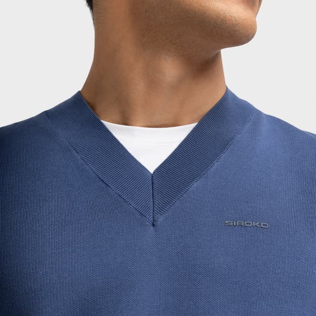 Detalle 2 de Siroko Serve Blue Chaleco punto hombre