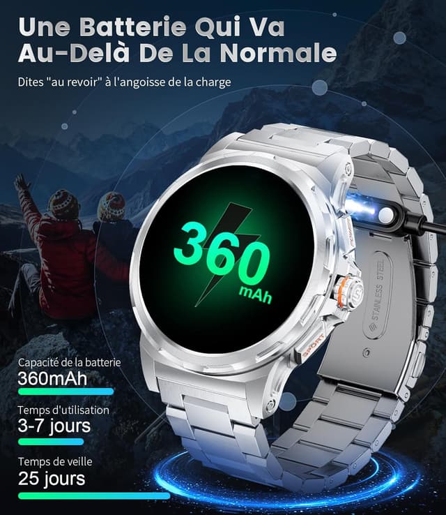 Thumbnail 6 de LIGEMI SML6 Montre Connectée Homme Militaire