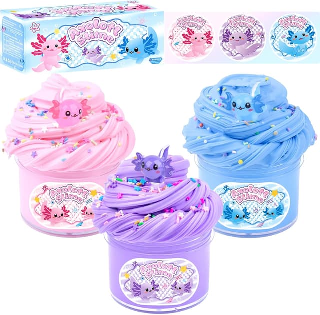 Detalle de Axolotl Butter Slime Pack 3 Pack