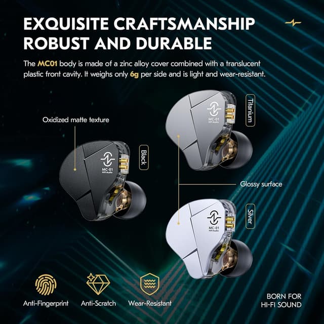 Thumbnail 6 de Yinyoo CCZ MC01 Soul wired in-ear monitors (IEM) with 3.5mm jack