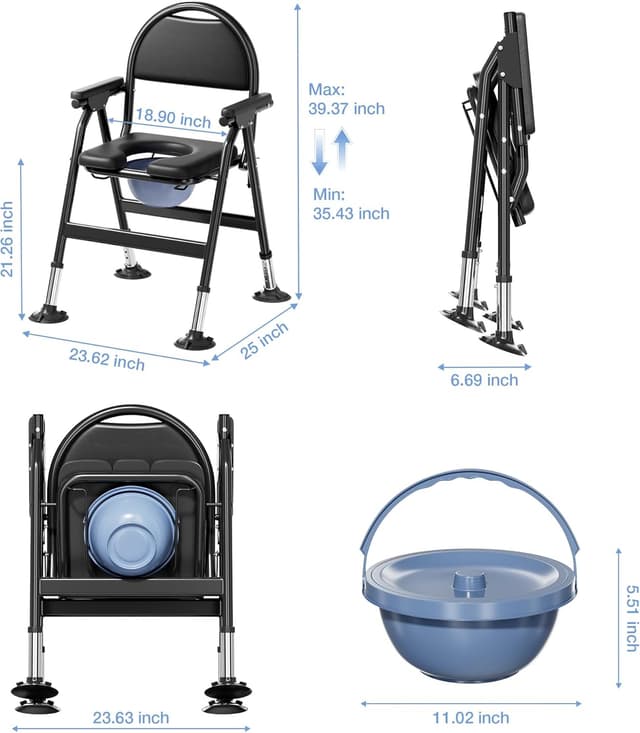 Detalle de Bariatric Commode Chair 880 lbs